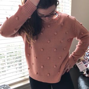 Mauve popcorn sweater